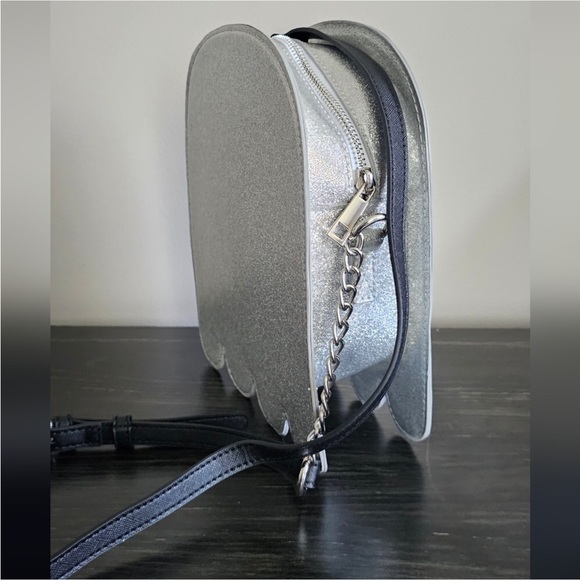 Sparkly Silver Ghost Crossbody Bag Halloween - Picture 11 of 16